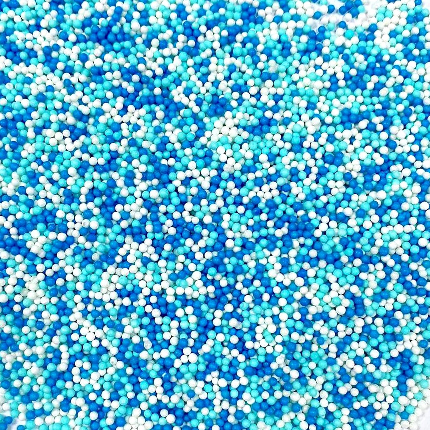 Sentovac Blue And White Nonpareils Sprinkles Edible 2Mm Mini Peals Sprinkle For Cake Decorating Sugar Candy Cookie Cupcake Toppe