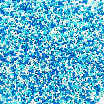Sentovac Blue And White Nonpareils Sprinkles Edible 2Mm Mini Peals Sprinkle For Cake Decorating Sugar Candy Cookie Cupcake Toppe