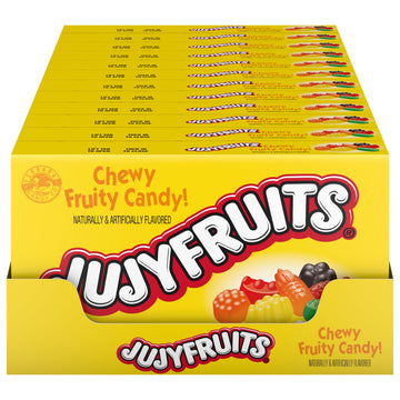 Wonka Jujyfruits Gummy Candy, Assorted Gummy Candy, 5 Ounce Theater Candy Boxes (Pack Of 12)