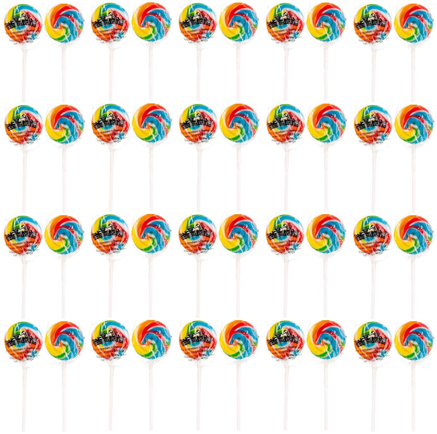 Rainbow Swirl Pops - 40 Suckers