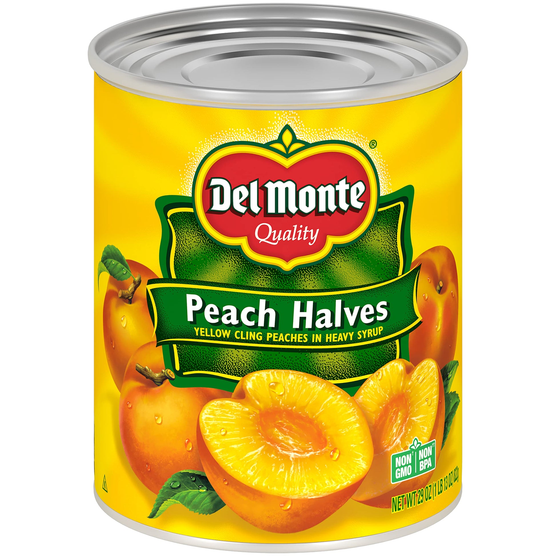 Del Monte Yellow Cling Peach Halves In Heavy Syrup  Canned Fruit  29 Oz Can