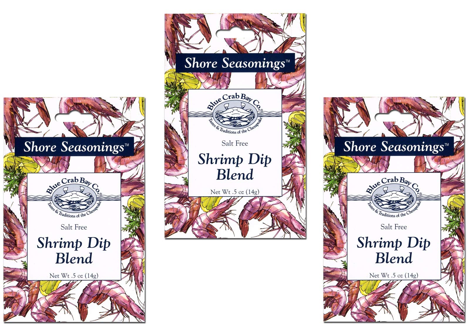 Blue Crab Bay Co. Seafood Dip Blend .5 Oz (Pack of 3) (Shrimp)