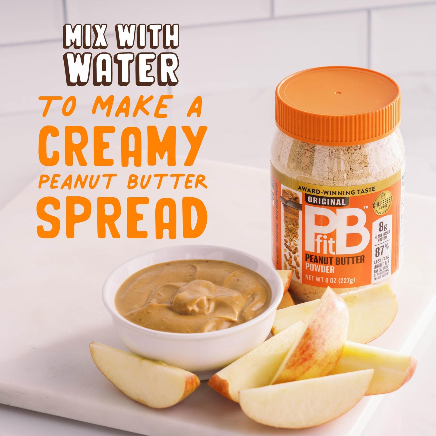 Pbfit 8 Ounce Classic Peanut Butter Powder, Powdered Peanut Butter Spread From Real Roasted Peanuts, 8G Of Protein 8% Dv, Gluten-Free, 60 Calories, 87% Less Fat (Pack Of 1)