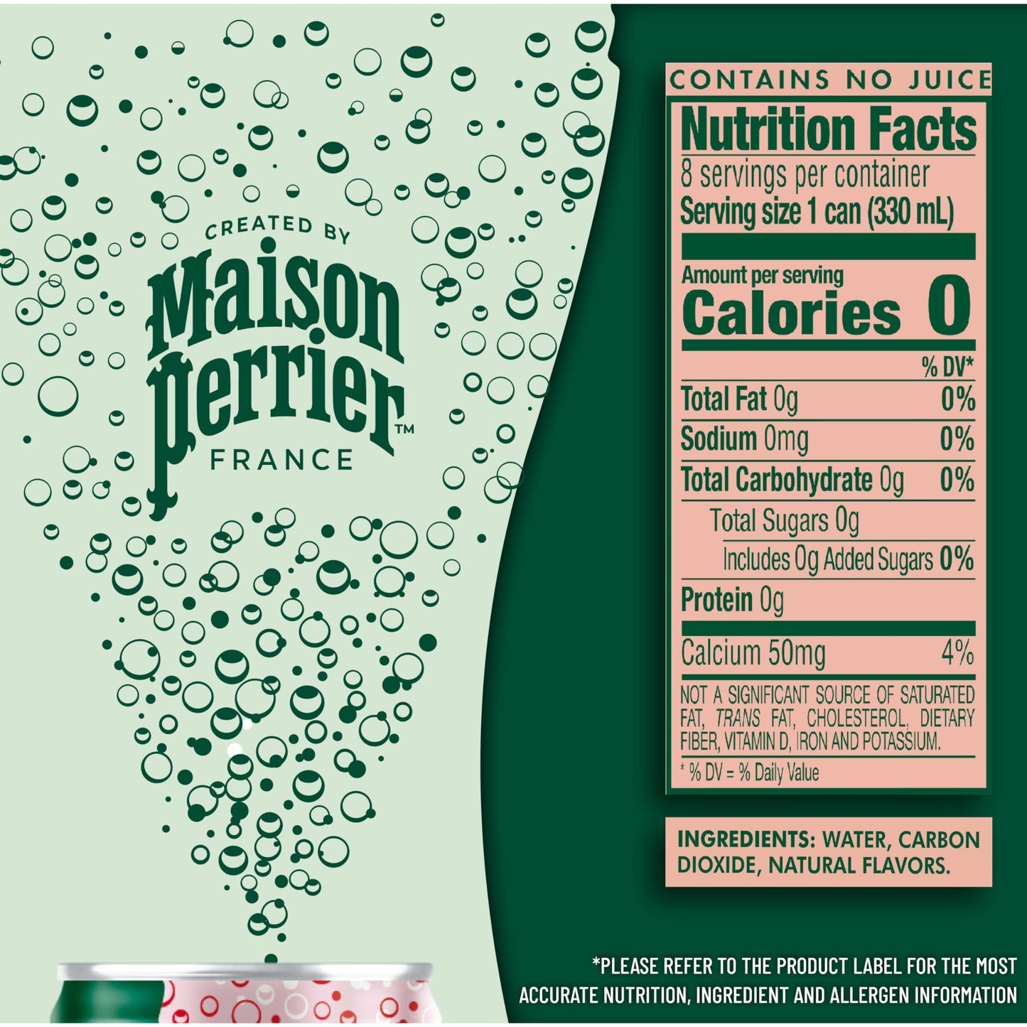 Maison Perrier Strawberry Flavored Sparkling Water, 11.15 Fl Oz Cans, Pack of 8, Model 074780778367