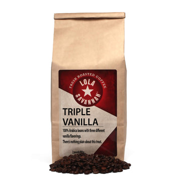 Lola Savannah Triple Vanilla Whole Bean Coffee - Three Unique Layers Of Vanilla Delivers An Irresistible Velvety Smooth Sweet Cr
