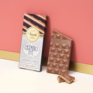 Venchi - Cremino 1878 Chocolate Bar With Almond Gianduja And Hazelnuts, 3.88Oz - Gluten Free