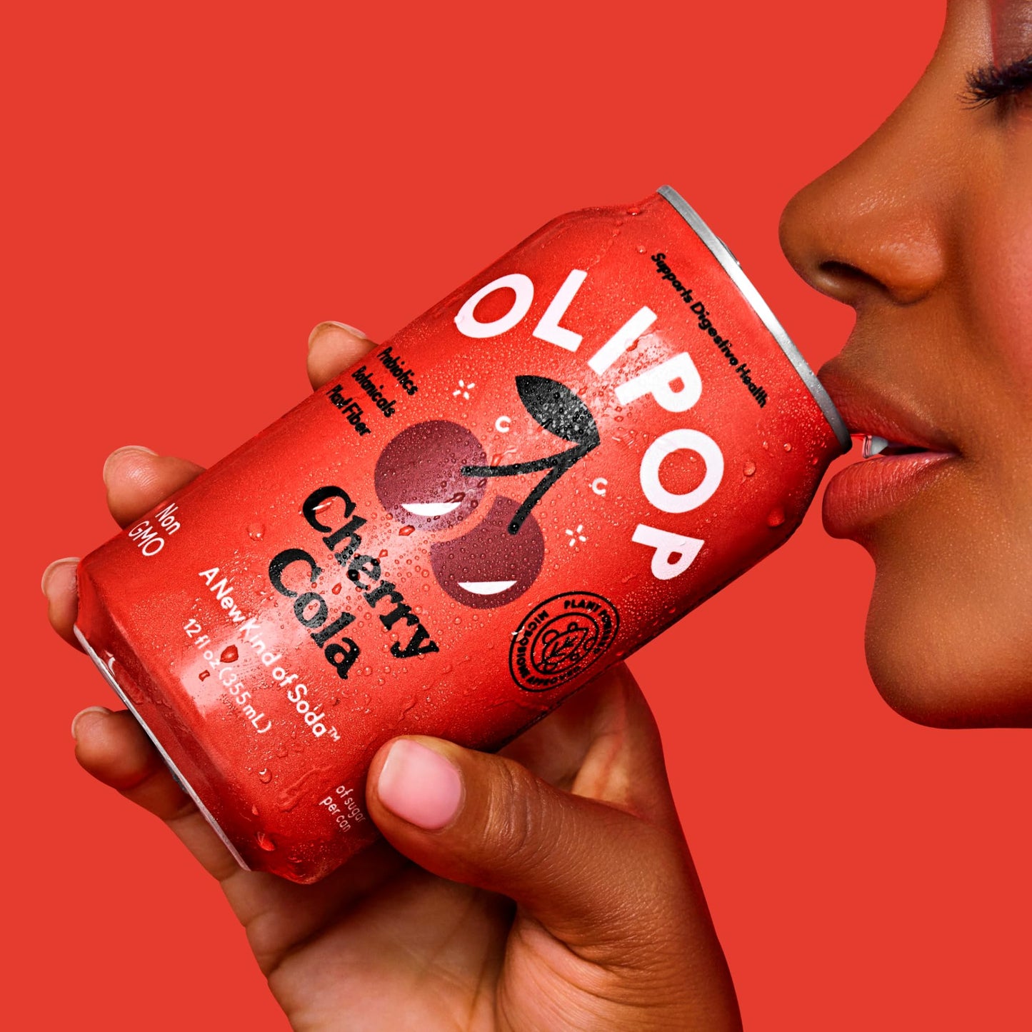 Olipop Prebiotic Soda Pop, Cherry Cola, Pantry Pack Packed With Prebiotics, Fiber, And Botanicals, Gluten Free, Vegan, Gmo Free,