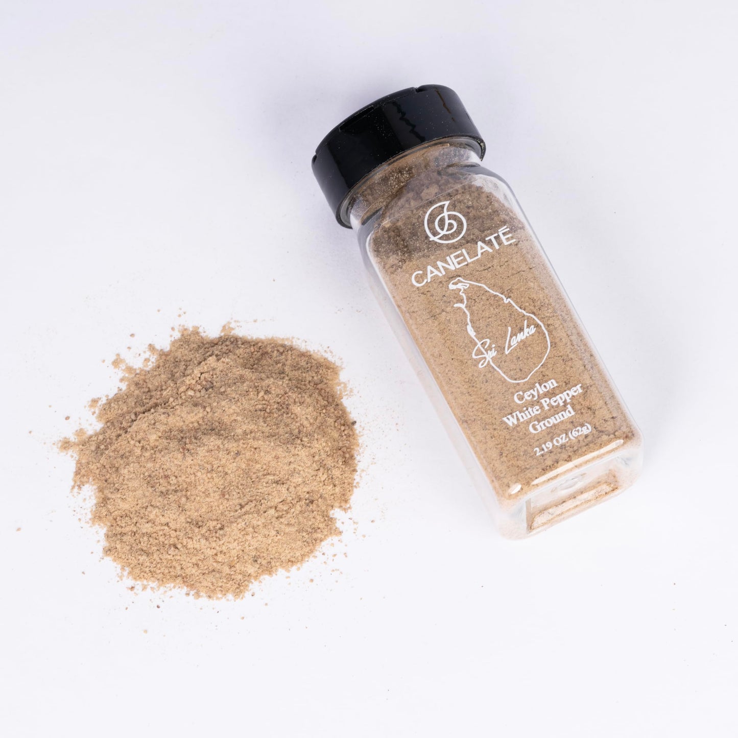 Canelaté Organic White Pepper Ground 62G (2.19Oz) - Packed At The Source, 100% Pure, Highest Piperine White Pepper From Small Holder Farmers In Sri Lanka