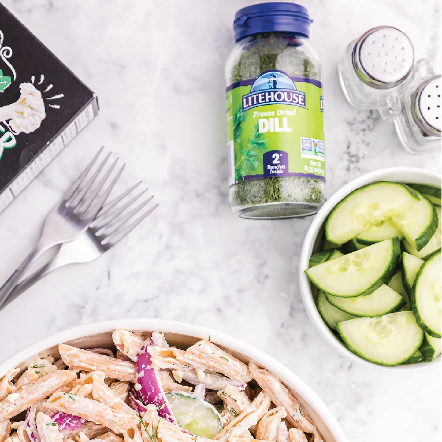 Litehouse Freeze Dried Dill - Organic Dill   Seasoning, Non-GMO, Gluten-Free, 0.35 Ounce (Pack of 2)