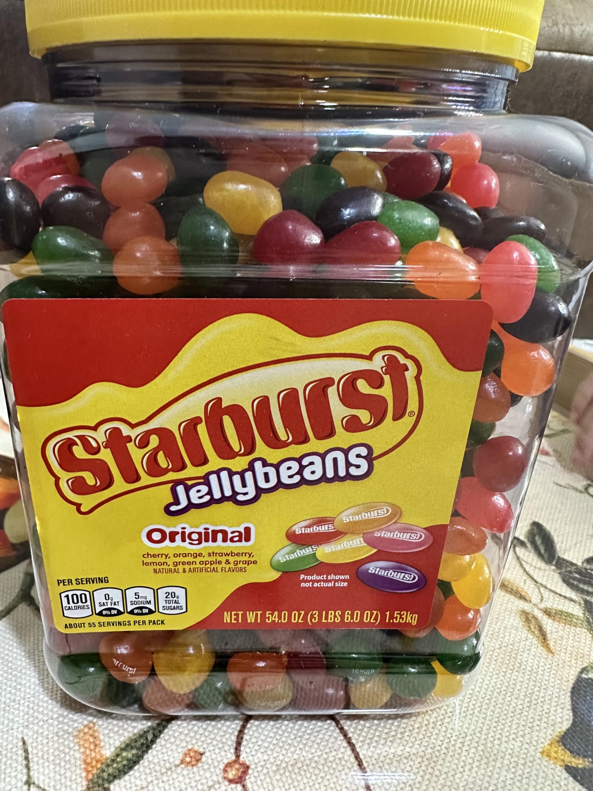 Starburst Jelly Beans Chewy Candy Original, 54 oz. (Pack of 4) - Jelly Beans Bulk (Chocolatto Tradmark Spoon Included)