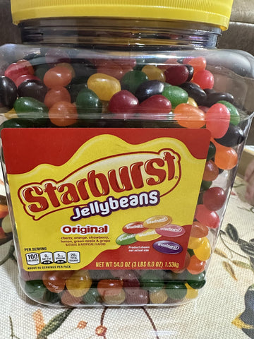 Starburst Jelly Beans Chewy Candy Original, 54 oz. (Pack of 4) - Jelly Beans Bulk (Chocolatto Tradmark Spoon Included)