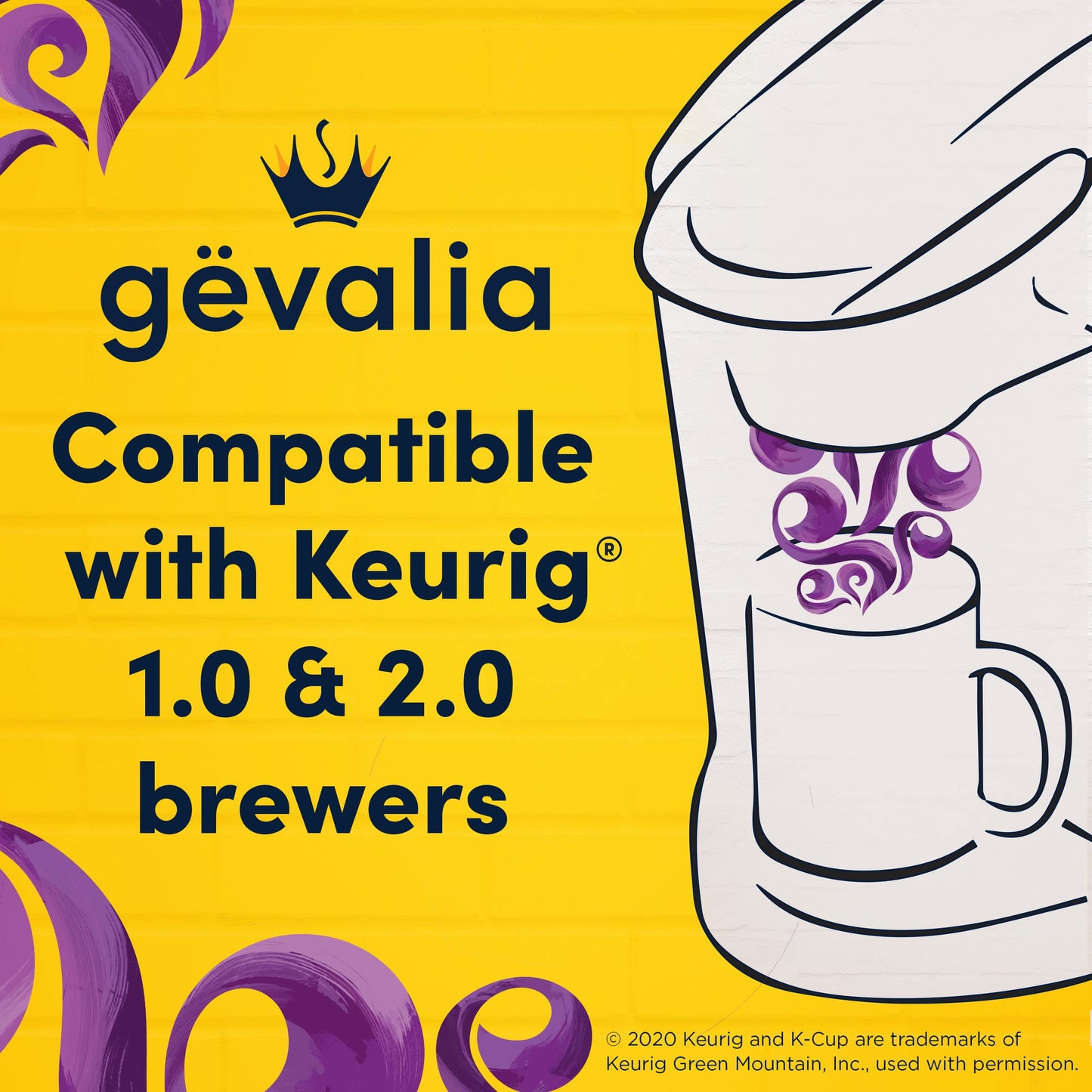 Gevalia Frothy 2-Step Mocha Latte Espresso K-Cup Coffee Pods & Froth Packets Kit (36 ct Pack, 6 Boxes of 6 Pods with Packets )