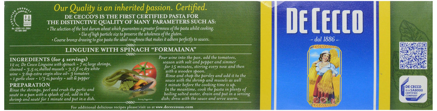 De Cecco Organic Penne Regate Pasta, 12 Ounce, Model 0024094760077