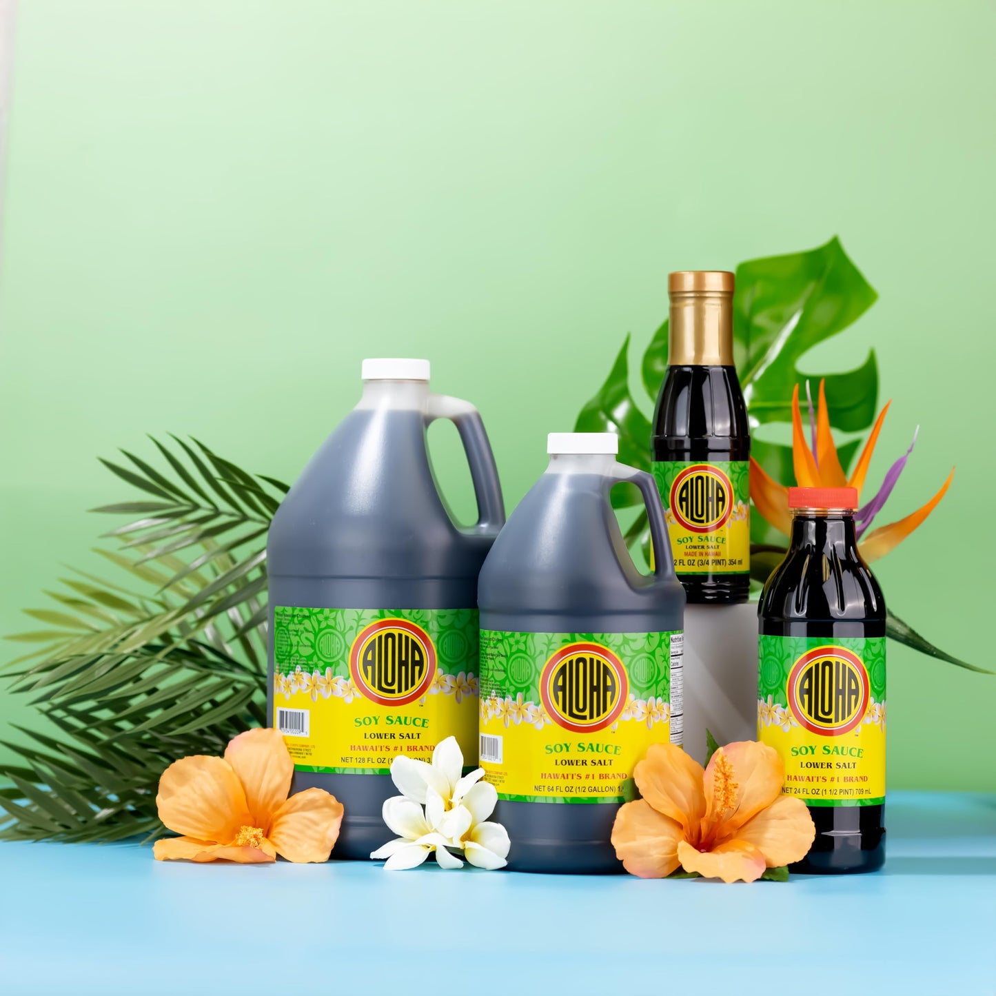 Aloha Shoyu - Lower Salt Soy Sauce with 25% Less Sodium - Versatile and Balanced Shoyu Sauce - Made in Hawaii - 1 Gallon
