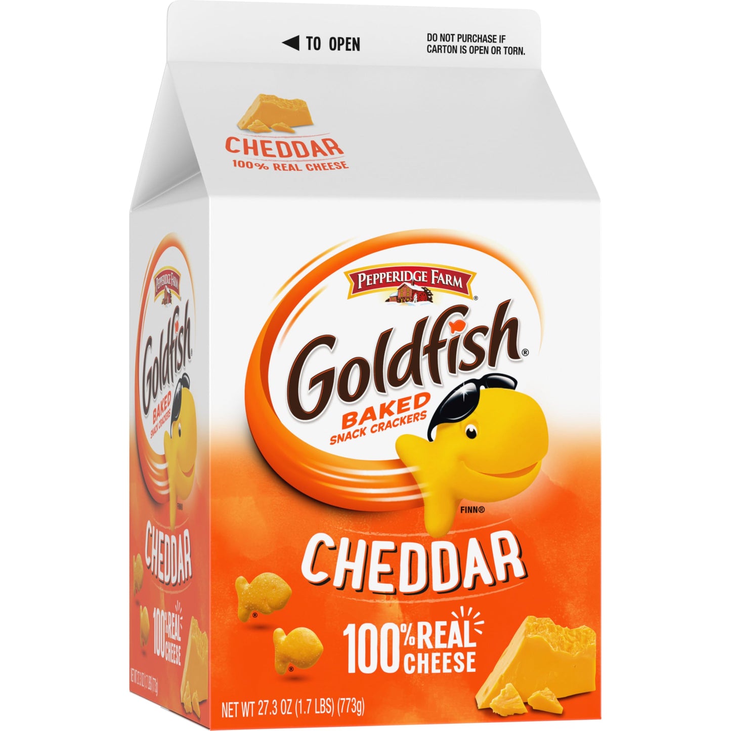 Goldfish Cheddar Cheese Crackers, 27.3 Oz Carton (Pack of 4)