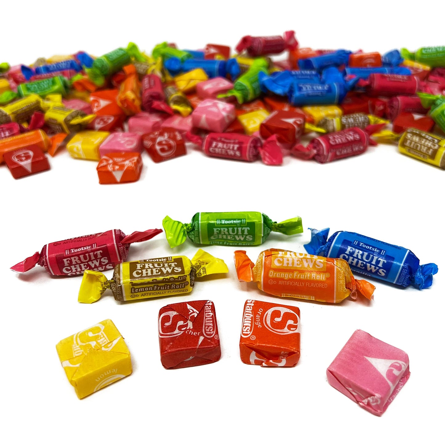 Holiday Special Chewy Fruit Candy Assortment - 3 lb - Original Starburst and Tootsie Roll Fruit Chews - Chewy Fruity Soft Candy