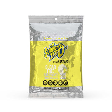 Sqwincher Electrolyte Powder Drink Mix, Sugar Free, Low Calorie, Lemonade, 0.11 oz Packet, Pack of 50, Yellow, Model 060103-LA-
