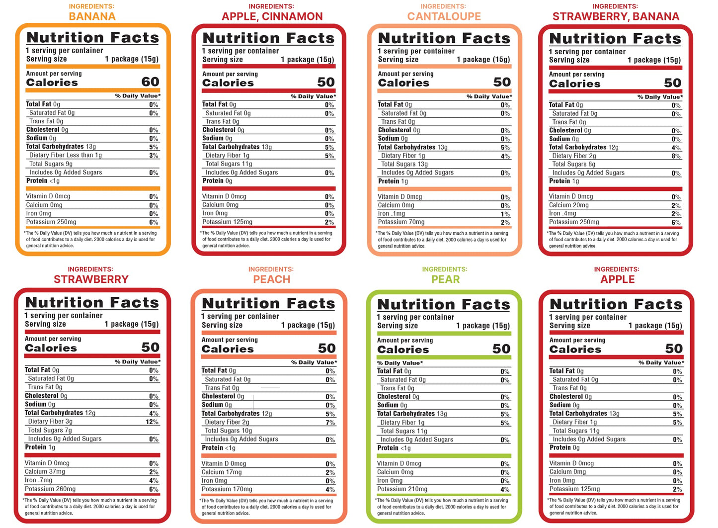 Nature'S Turn Freeze-Dried Fruit Snacks, Mega Variety Pack Of 16 (0.53 Oz Each)