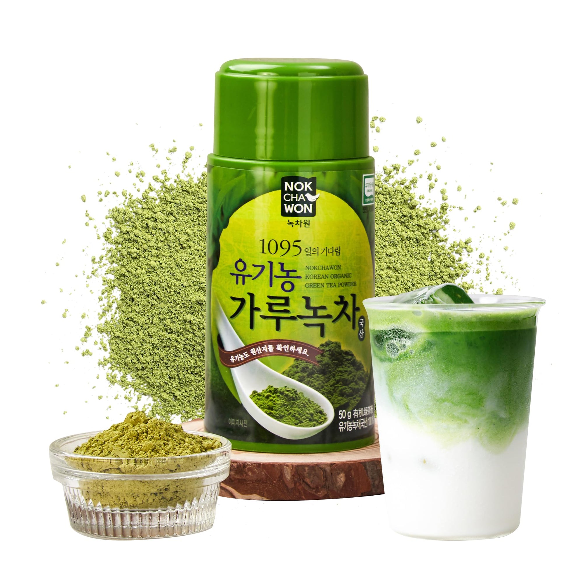 [Nokchawon] Organic Powdered Green Tea from Korea, Matcha, Unsweetened, Green Iced Tea, Premium Pure Green Tea, Korean Tea, 1 Pa