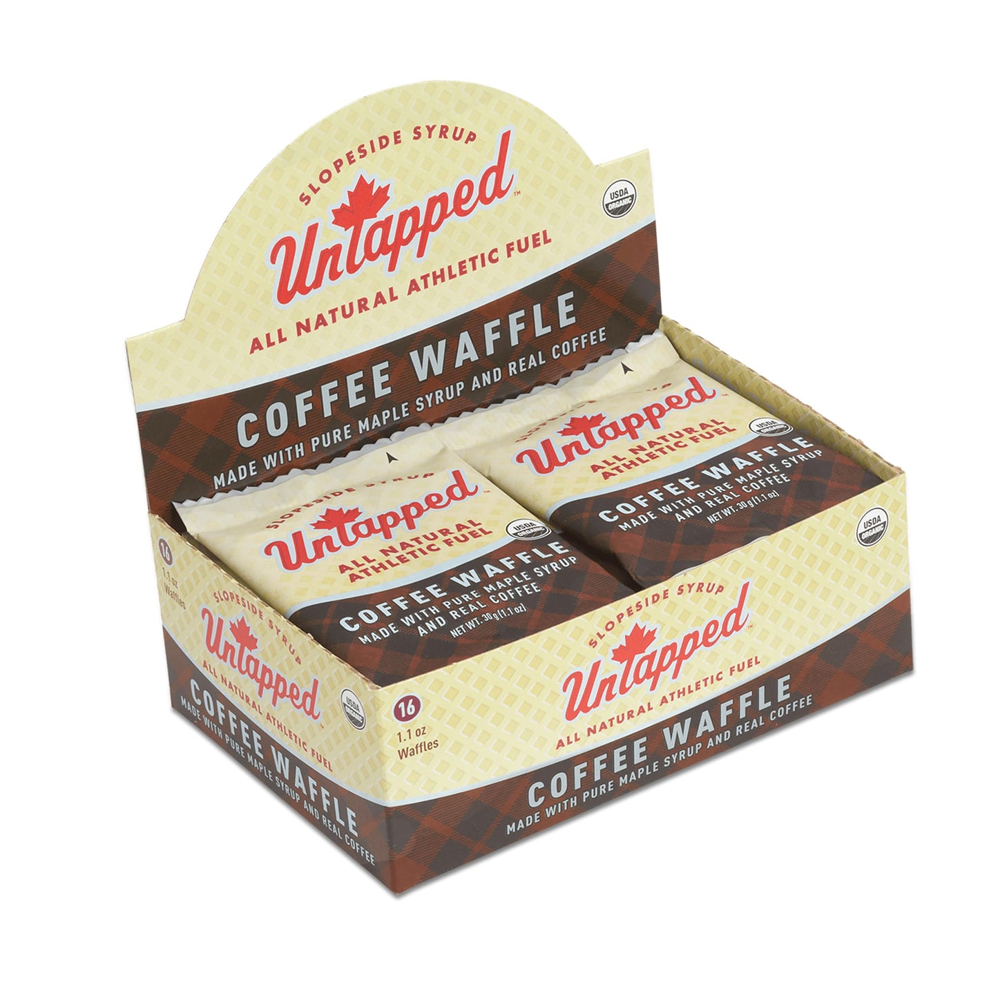 Untapped Organic Coffee Waffle, Box Of 16