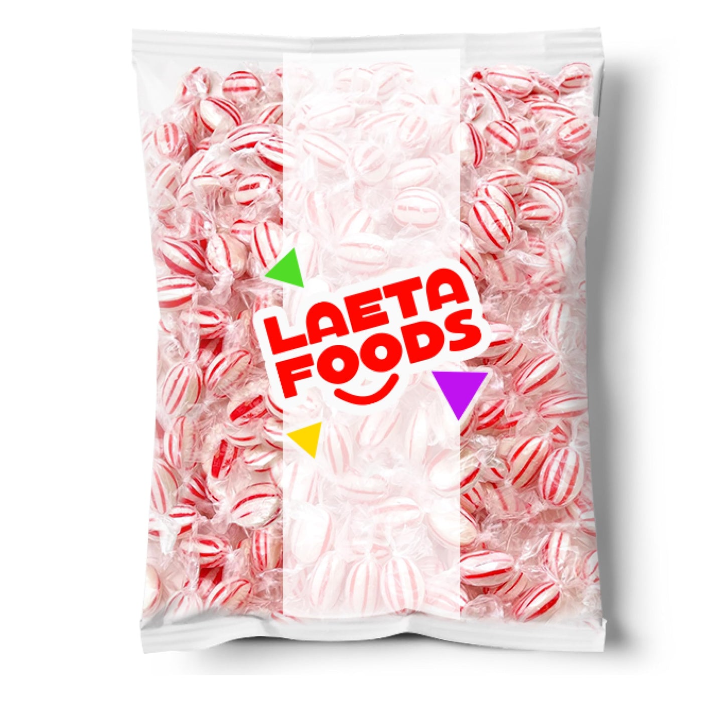 Peppermint Drops Hard Candy | 1 Pound Bag - Approx. 75 Count | Individually Wrapped