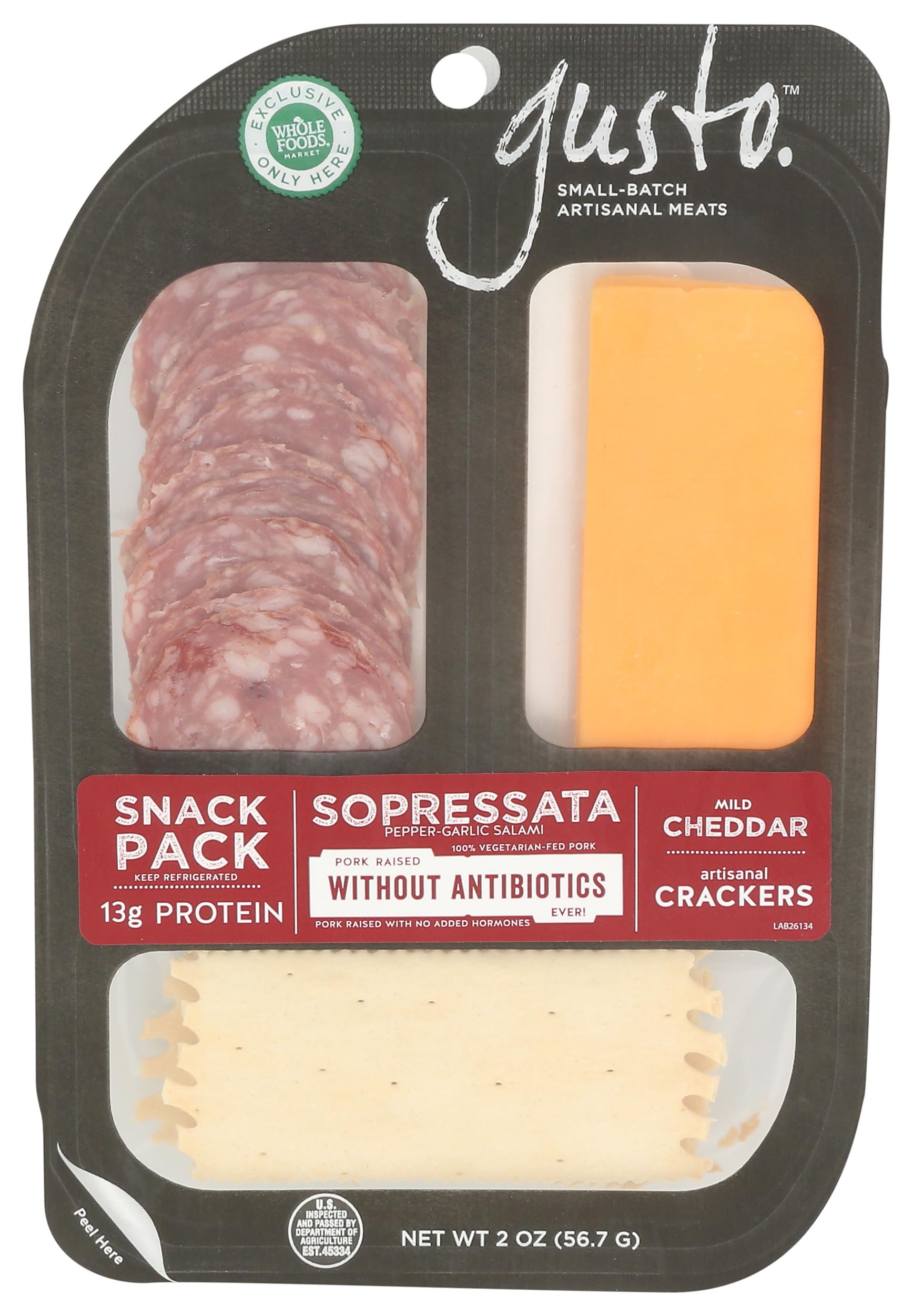 Gusto Sopressata Cheddar Snack Pack, 2 Oz