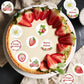 Fyeoxle 48Pcs Edible Strawberry Cupcake Toppers Wafer Paper Starwberry Flower Birthday Cake Decoration Sweet Berry Strawberry Ha