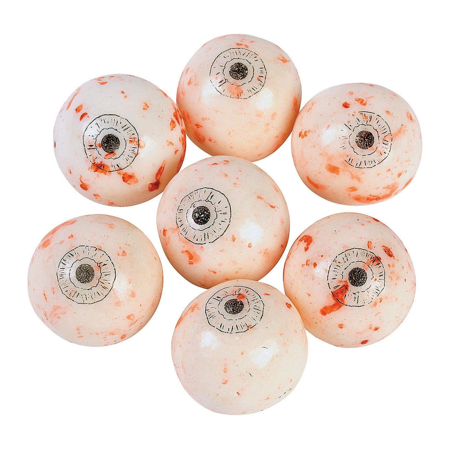 Fun Express Candy Eyeballs Edible Halloween - 66 Individually Wrapped Halloween Candy Gummy Eye Balls - Allergy Free, Fat-Free,