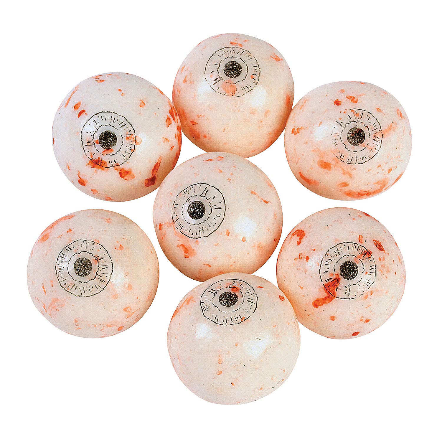 Fun Express Candy Eyeballs Edible Halloween - 66 Individually Wrapped Halloween Candy Gummy Eye Balls - Allergy Free, Fat-Free,