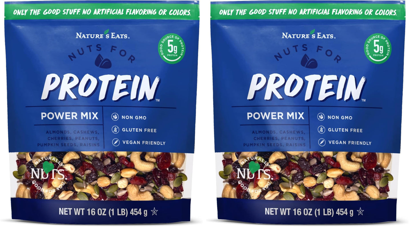 Natures Eats Protein Trail Mix, 16 Oz (Pack of 2)