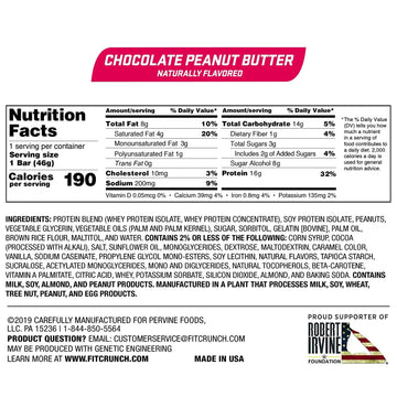 FITCRUNCH Protein Bars, Snack Size Value Pack, Gluten Free, Made with Whey Proteins (20 Snack Size Bars, Peanut Butter)