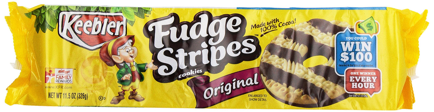 Keebler, Fudge Shoppe Fudge Stripes Cookies, 11.5 oz