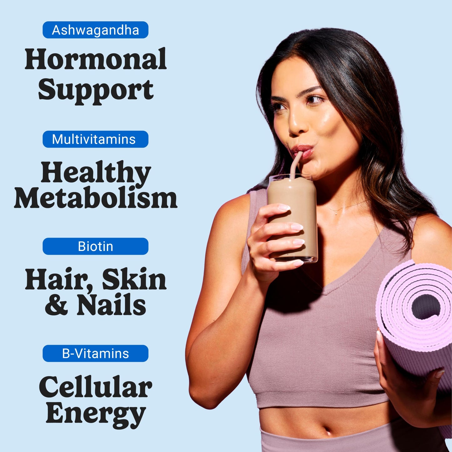 VitaHustle ONE Superfood Meal Replacement Shake, Vegan Protein Powder, 15 Servings, Cookies & Cream Flavor
