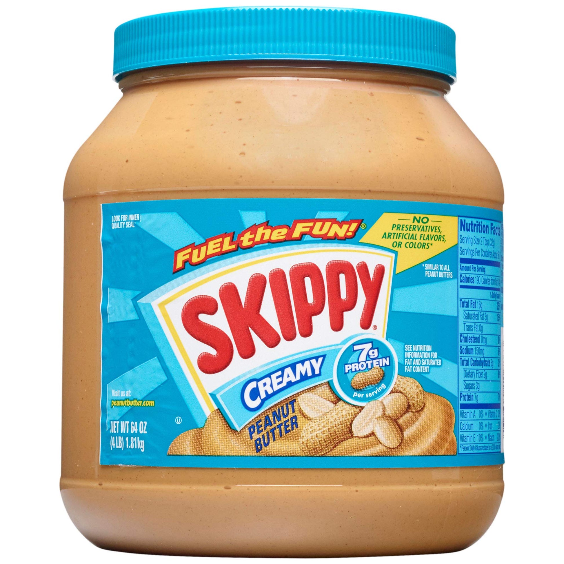 Skippy Creamy Peanut Butter  64 Ounce
