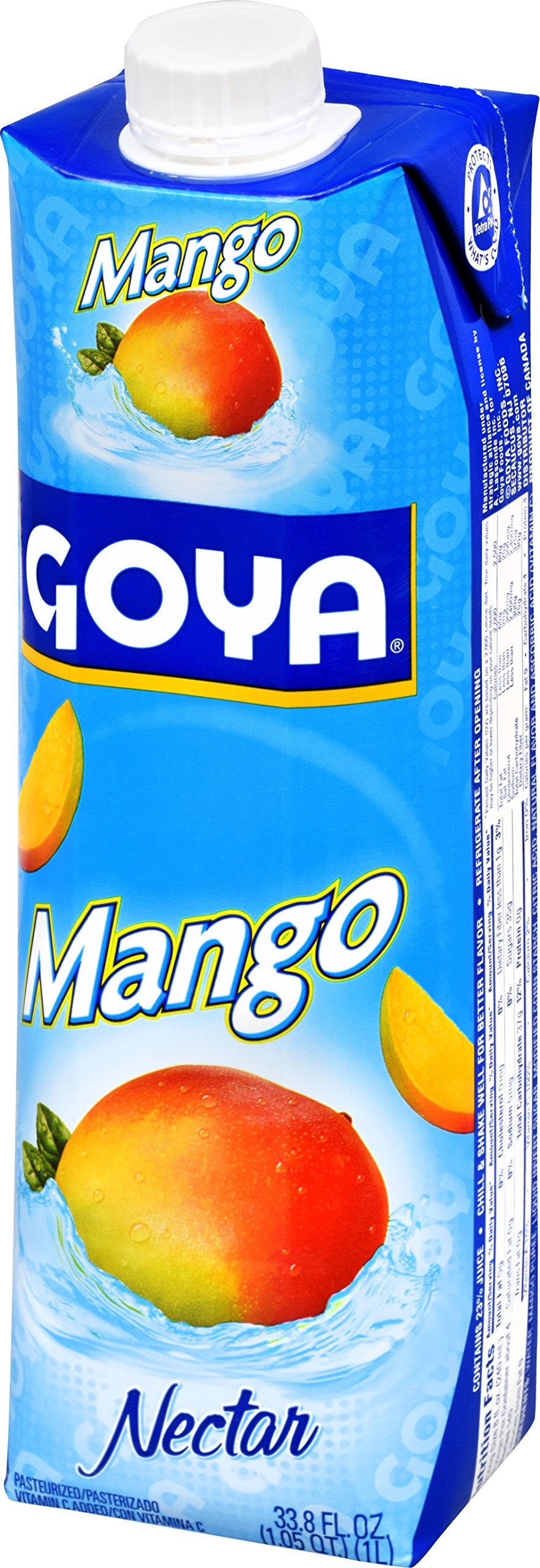 Goya Foods Mango Nectar, 33.8 Fl Oz (Pack of 12)
