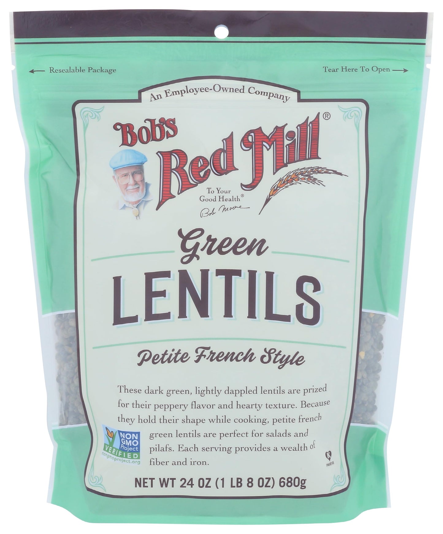 Bob'S Red Mill Petite French Green Lentils, 24 Oz