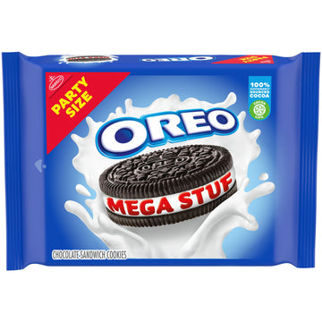 Oreo Mega Stuf Chocolate Sandwich Cookies, Party Size, 1 Lb 9.35 Oz