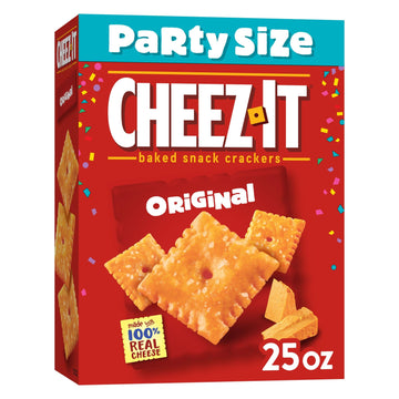 Cheez-It Cheese Crackers, Baked Snack Crackers, Lunch Snacks, Party Size, Original, 25Oz Box (1 Box)