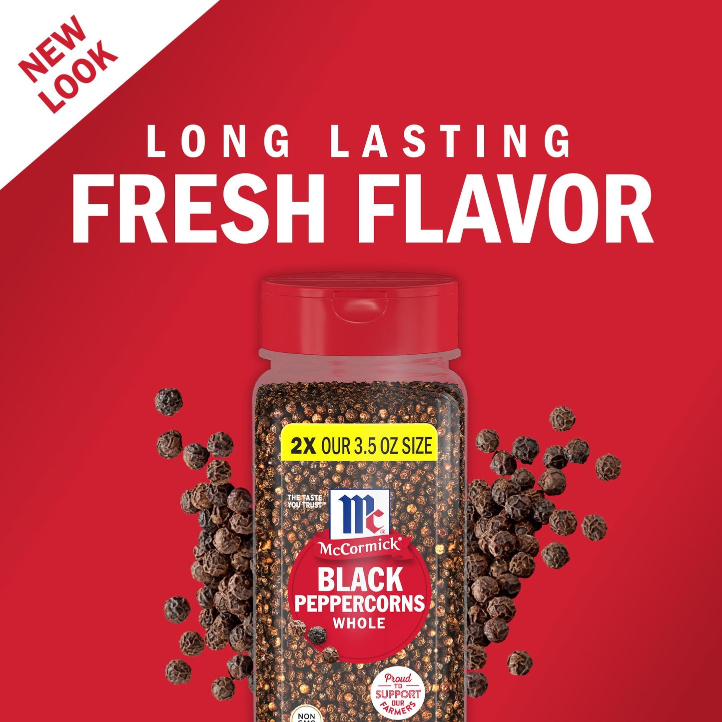 McCormick Whole Black Peppercorns, 7 Ounce, Fresh and Flavorful Spices