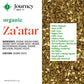 Organic Za'Atar Spice Seasoning By Journey Spice Co. | Salt-Free, Sugar-Free, Non-Gmo | Gourmet Mediterranean All-Purpose Spice