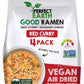 Perfect Earth Good Ramen Red Curry Noodles - Authentic Vibrant Thai Flavor, Medium Spice, Organic & Gluten-Free Instant Noodle R