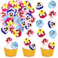 40 PCS Edible Wafer Paper Flowers Cupcake Toppers Beautiful Flowers Cupcake Drink Topper Picks Edible Flowers Cupcake Decoration