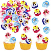 40 PCS Edible Wafer Paper Flowers Cupcake Toppers Beautiful Flowers Cupcake Drink Topper Picks Edible Flowers Cupcake Decoration