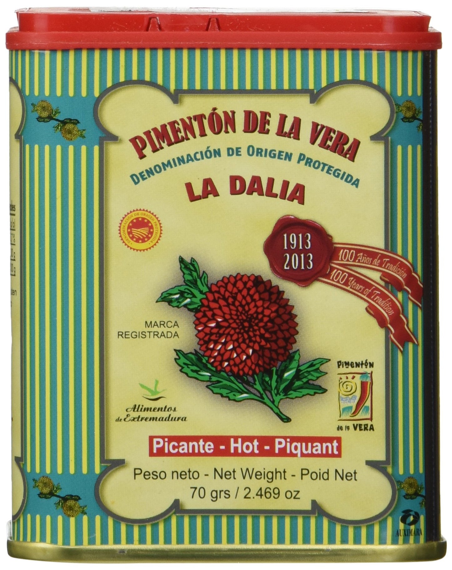 La Dalia Pimenton De La Vera Picante DOP Hot Smoked Paprika - 2.46 Ounce (Pack of 1)