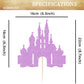 EONNCNT Castle Cake Topper - Purple Glitter Cardboard Birthday Decoration, 6.3x8.7