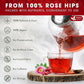 Premium Rosehip Tea Bags, 100% Natural & Pure from Rose Hip Fruits.