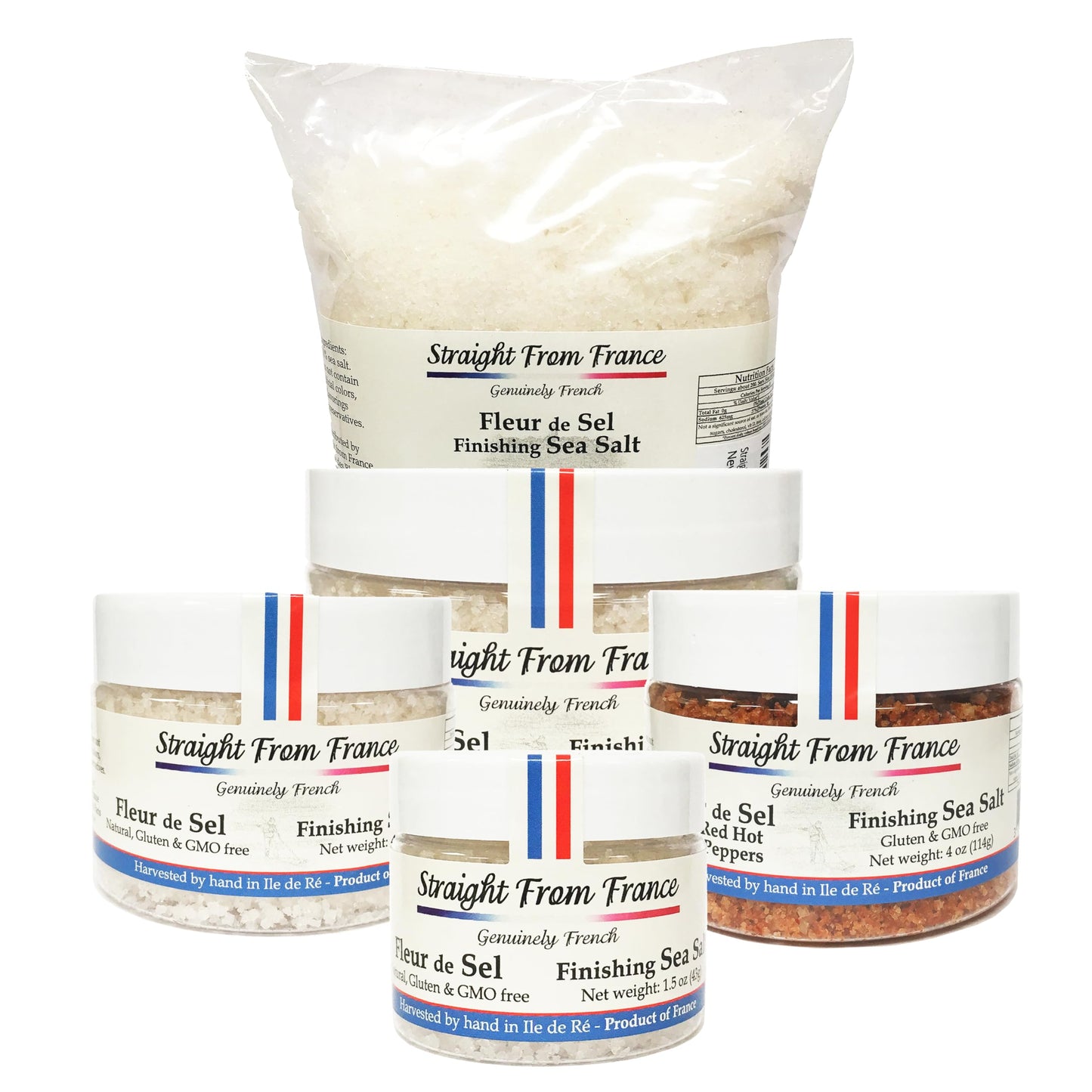 Straight from France Fleur De Sel French Sea Salt Finishing Salt, 17.6oz (1.1 lb) - Gourmet Cooking Essential