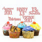 Gyufise Cupcake Toppers 30Pcs Rose Gold Glitter 13th Birthday Wedding Anniversary Decorations Model ZN0331-13