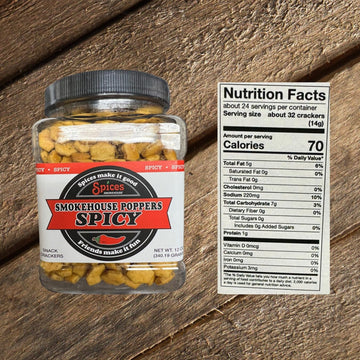 Smokehouse Crackers Poppers Spicy, 12 oz Jar (Pack of 1)