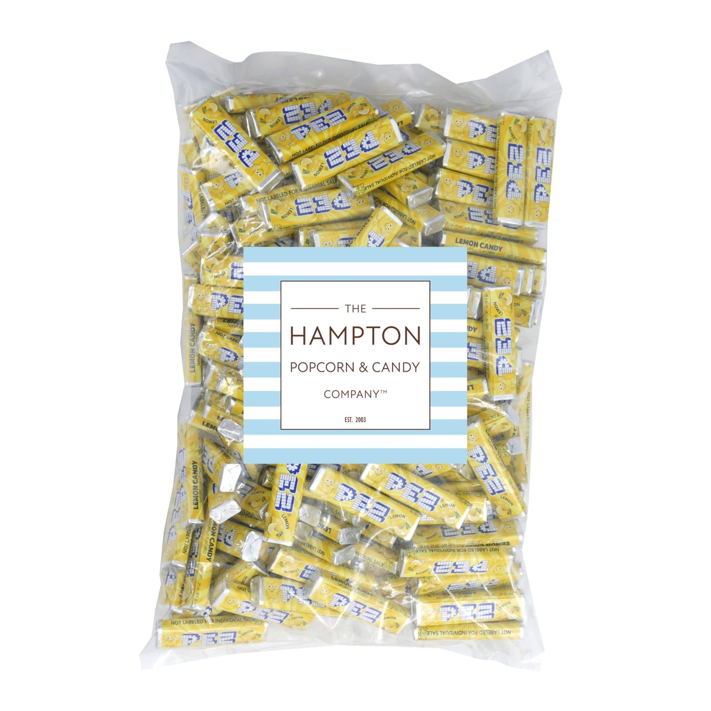 The Hampton Candy Company PEZ Candy Refills, Lemon Flavor, 4 Pound Bulk Bag, Approx. 160 Wrapped Pieces